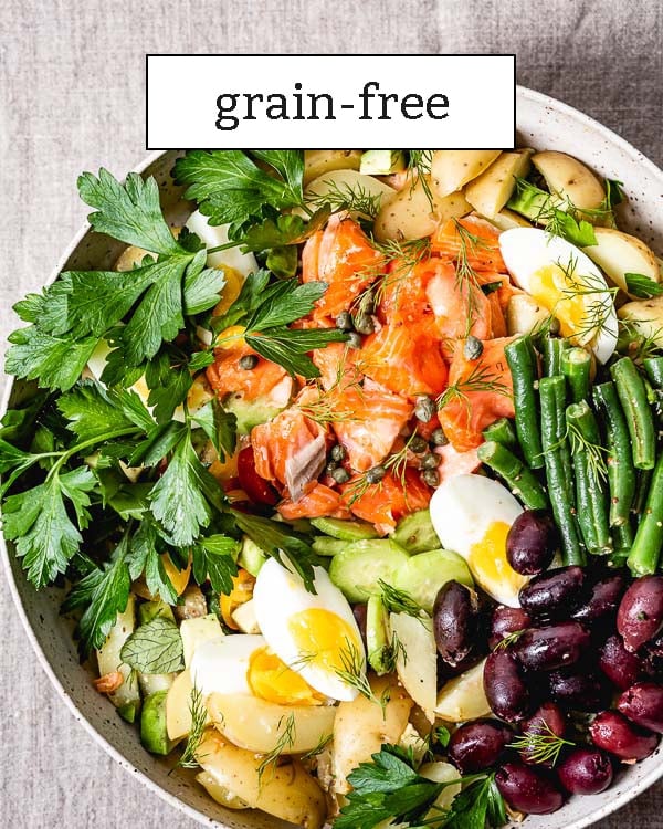 Salmon salad representing grain free recipes